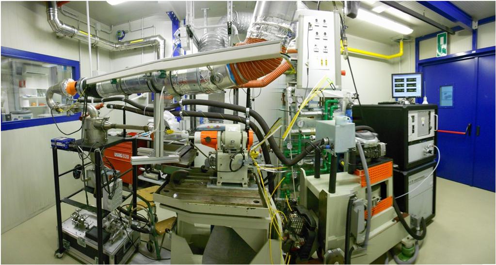 Figure 1. Panoramic picture of the VELA-6 test cell for small engines. Source: JRC. Table 2. Technical specifications of the VELA-6 test cell.