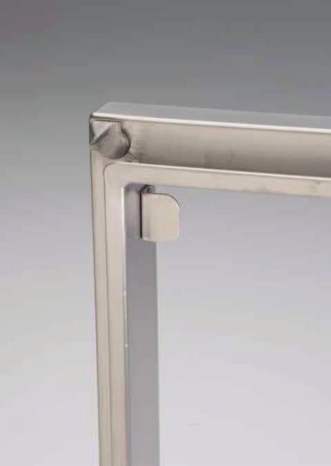 Hygienic stainless steel protection window Ideal for: food & beverage / pharmaceutical /
