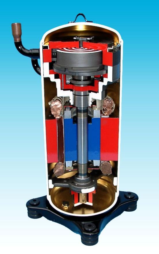 Compression chamber Suction pipe Mechanical section Shaft Stator : gas flow Fig 1. Cross section of Compressor 2-2.