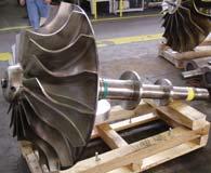 The impeller is then mounted on the shaft with a