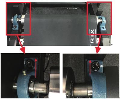 NOTE: When you install the new front roller, please make sure the roller housing is parallel with the