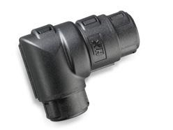Interfaces xternal Hinged onnector Interfaces MP Superseal These single-junction straight and 90 elbow fittings provide high-integrity connections between MP Superseal connectors and Harnessflex