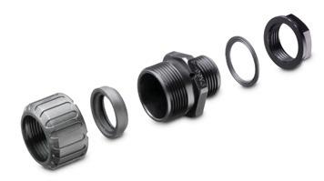 Sealed Fittings onduit & Fittings Harnessflex Specialty onduit Systems Straight Fittings Our straight compression-type fittings incorporate fixed or swivel male threads to provide connection to
