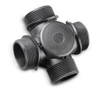 Sealed Fittings X-Piece Symmetrical four-junction compression-type fitting provide a variety of conduit size configurations.