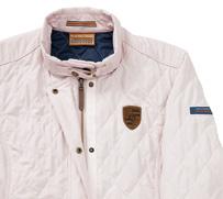 Classic-cut quilted jacket with a zip and concealed button fastening.