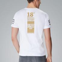 design. 95 % cotton, 5 % elastane. In white. [ 3 ] Le Mans Fan T-shirt 2016 unisex Racing.