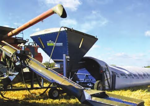 13. Hopper: The grain Bagger is equipped with a large hopper that is used for combines or grain carts to unload into.