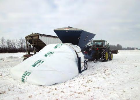 Move the swing away hopper, transport truck, combine or grain cart along with Bagger during