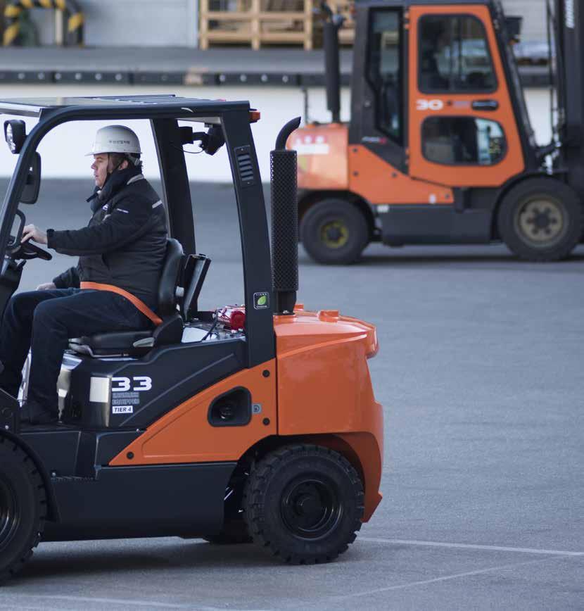 7-Series Diesel and LPG Forklifts 2.0 to 3.5 Ton Series Operator Sensing System The Operator Sensing System (OSS) avoids any unintended forklift movements when the operator is not seated.
