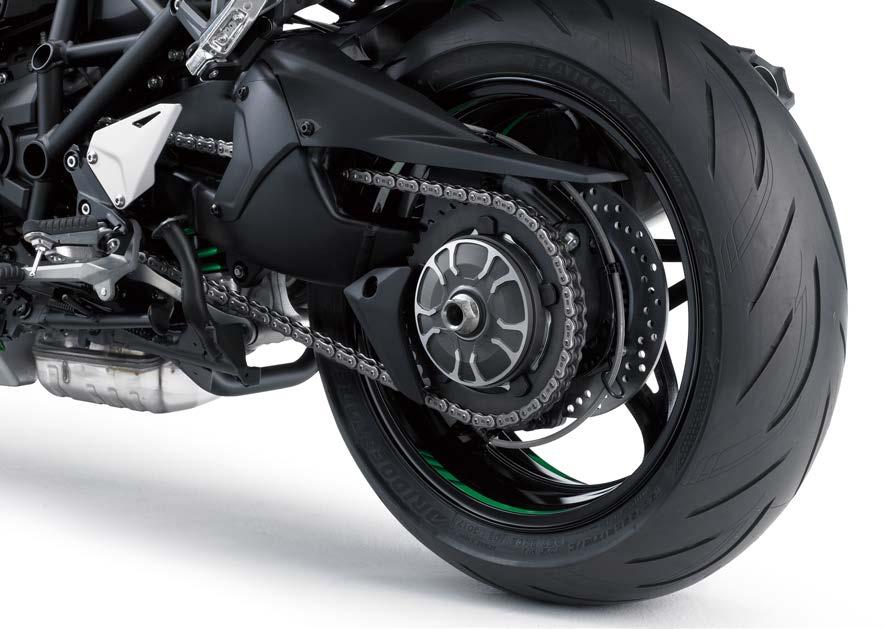 TECHNICAL DETAILS: CHASSIS CHASSIS Trellis Frame The Ninja H2 SX features an innovative trellis frame like the Ninja H2, but to be able to accommodate a passenger and luggage, the frame needed to be