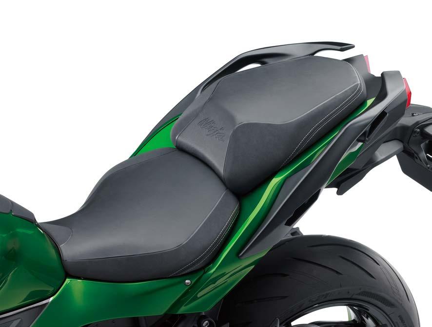 TECHNICAL DETAILS: CHASSIS * Two front seats were designed: a Comfort Seat that offers taller riders a relaxed knee bend and thicker urethane cushioning; and a Low Seat (15 mm lower) that prioritises