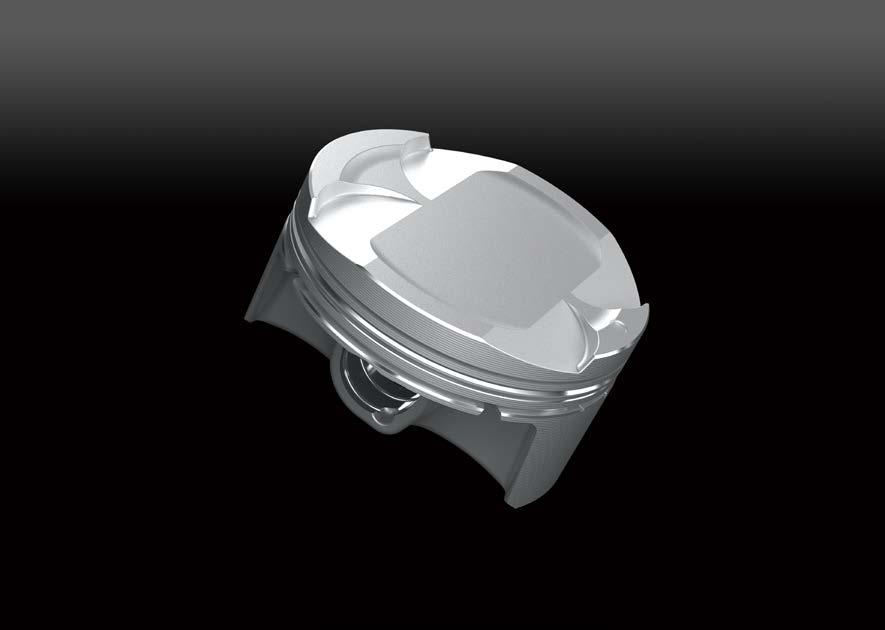 TECHNICAL DETAILS: ENGINE * Pistons feature D revised crowns, contributing to the increased compression ratio.