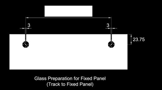 Glass Panel Behind Track 7 AJ5-TTG0 Track to glass