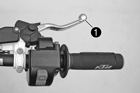 2 Front brake lever The front brake lever 1 is located on the right side of the handlebar. 3.3 Rear brake lever The rear brake lever 1 is located on the left side of the handlebar. 3.4 Start button The start button 1 is located on the right side of the handlebar.