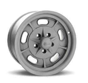 This painted salt flats style wheel was inspired by vintage drags and Bonneville dry lakes land speed racing.