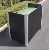 600 litre, 660 litre or 770 litre wheeled bin Four sided screen 1280 1100 litre or 1280 litre wheeled bin Polycarbonate Graphic: 1230mm x 313mm Width Depth Height Two Sided 770