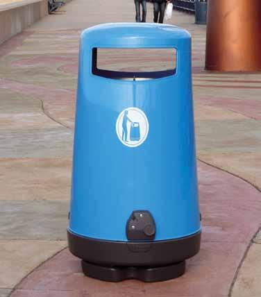Topsy 2000 Litter Bin Purpose-designed for easy emptying without the need for strenuous lifting. The whole bin body lifts off the base, the liner then requires only a short lift.