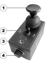 1.6 Control unit for an accompanying person (option - not available for all models) The control unit for an accompanying person enables the control of the wheelchair to be handled by an