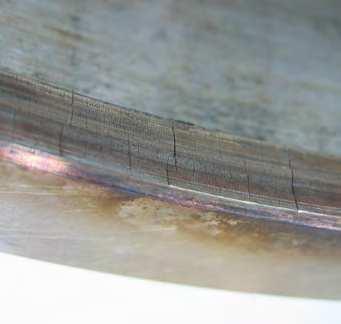 Excessive drive-up on a tapered seat or sleeve. As a result, the tensile stresses (hoop stresses) arising in the rings produce cracks when the bearing is put into operation.