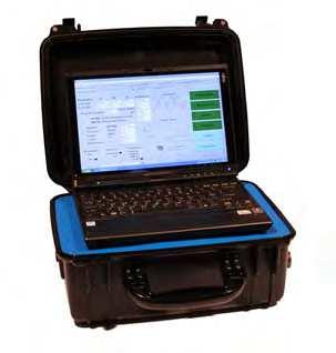 Portable dynamic test and monitoring equipment is used to test motor health and performance while the motors are powered on and working in their application environment.