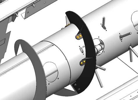 MAINTENANCE AND SERVICING 3. Place the new flighting extension (A) on the auger and ensure that new flighting is positioned on the outboard side of the existing flighting (B). 4.