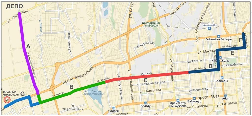Total route with a total length of 22.72 km has two lines.