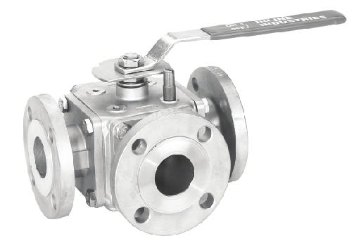 The 50F Series //5-Way Flanged Ball Valve The 50F is a true multi-way ball valve with balanced fourseat construction.