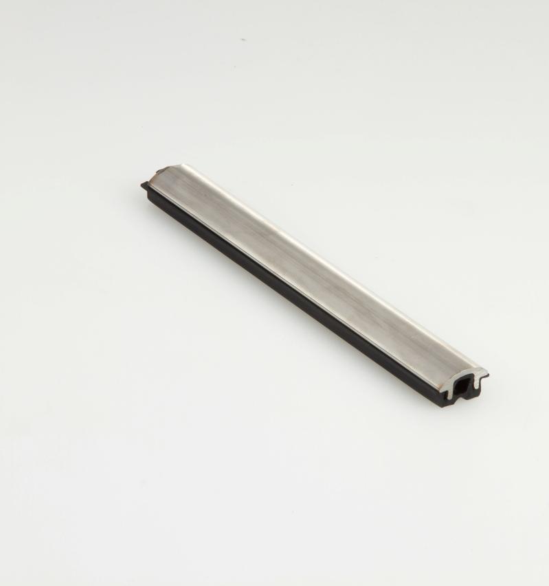Aluminum Our rail profile is a combination of a changeable aluminum profile and sound absorbing rubber profile.