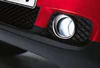 > 3 Highly polished chrome-plated fog light rings: For that special shine even when the