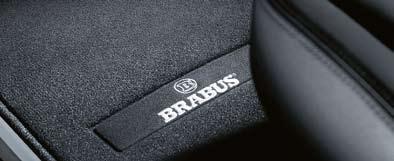 > 18 BRABUS gear knob: Matt aluminium with leather appliqué lends the interior a more sporty and elegant touch