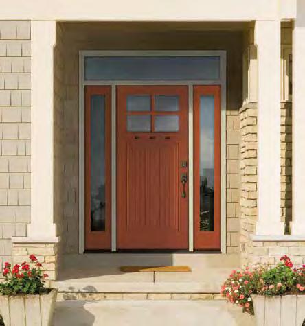 Simulated Divided Lites (SDLs) Wood-grained or smooth SDL bars adhere to the interior and exterior panes of tempered glass and can be stained or painted to complement the door and home.