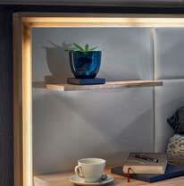 NOLTE MÖEL / IPNEM edside Shelves - Wood finish Glass Shelves with LED Lighting Thickness 16 mm Set of two, left and right For use with Ipenema Head Panel. Max.