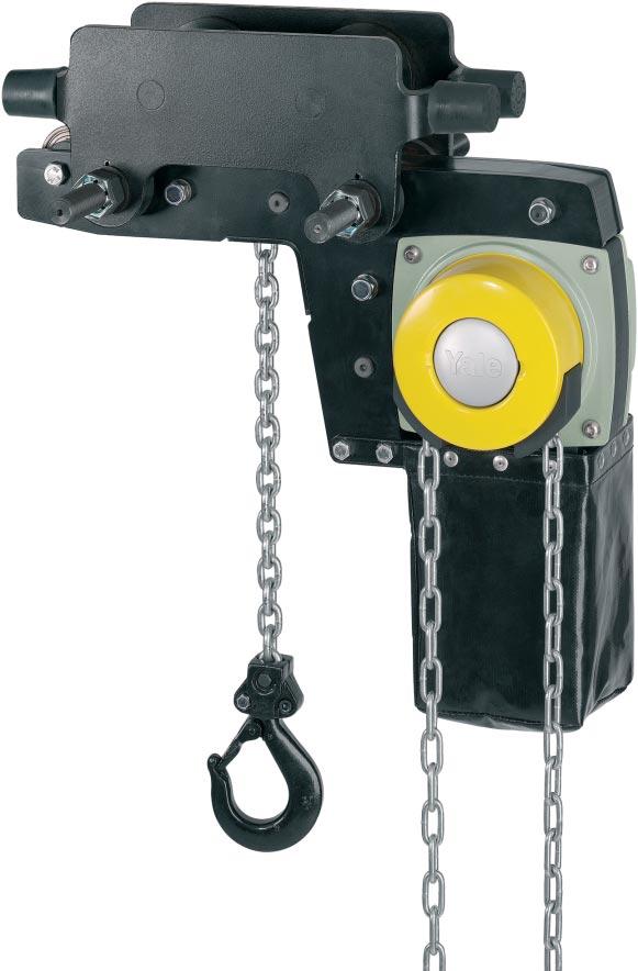 Hand chain hoist with integrated push type trolley (Low headroom) model Yalelift LHP Capacities 500-10.