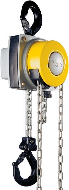 Hand chain hoist Yalelift 360 Capacity Chain Hand chain Pull on hand Net weight in kg/ dimensions overhaul for chain at WLL at std.
