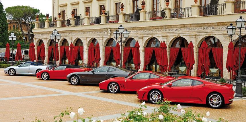 3 Days Val d Orcia & Tuscany Ferrari Tour DAY 1: Welcome to Val d Orcia, Tuscany You will be met at Rome Fiumicino International Airport and transferred by limousine to five-star luxury Fonteverde