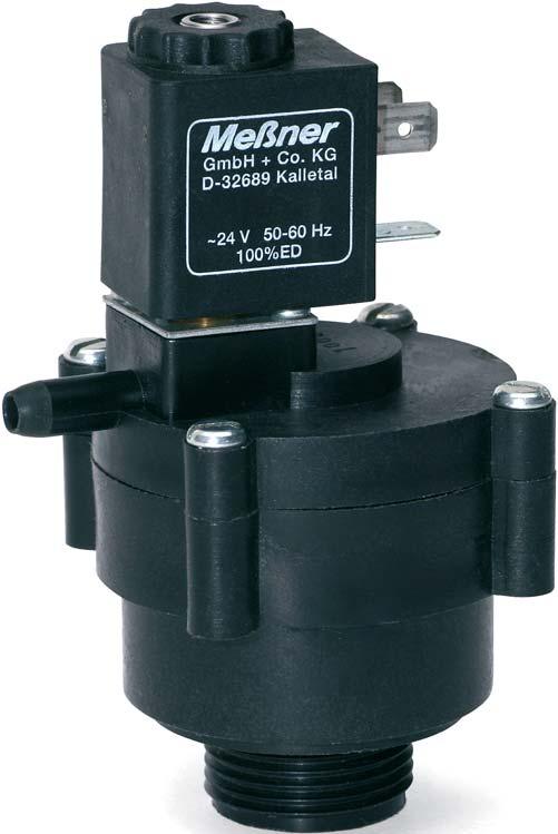 A 24 V/AC 0,354 A 230 V/AC 0,039 A The ventilation connection 2 can be fitted with a sintered