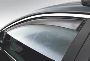 The aerodynamically formed deflector redirects the airflow and deflects the raindrops. Set of 2.