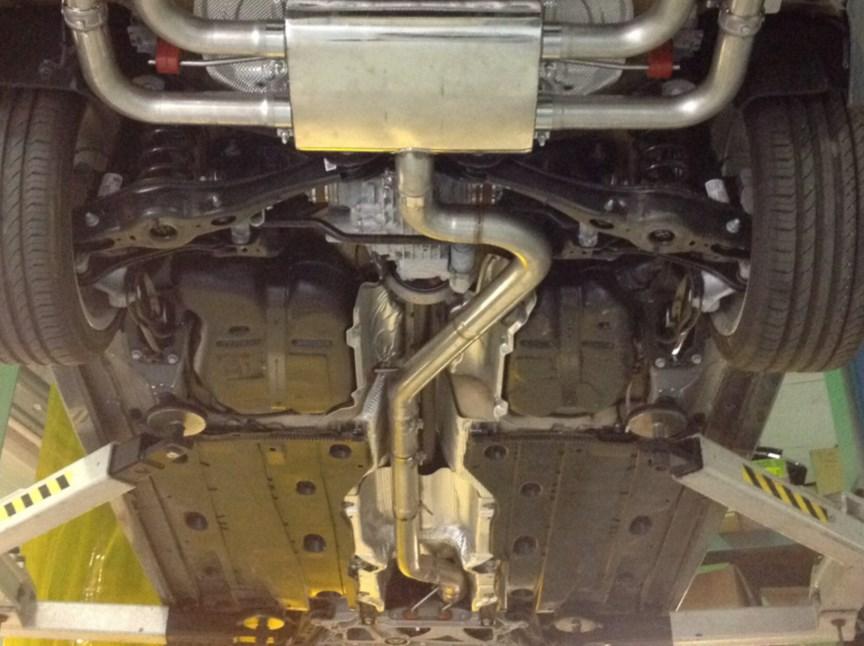 AWE Performance Exhaust System is the reverse of the OEM exhaust removal.