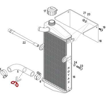 At version 2 there is 2 legal options to mount the radiator to the retaining plate (see drawing for details).