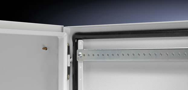 Compact enclosures AE Larger mounting area By using the side, base and roof areas