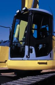 PC308USLC-3 H YDRAULIC E XCAVATOR WORKING ENVIRONMENT PC308USLC-3 cab interior is spacious and provides a comfortable working environment Operator s Cab Multi-Position Controls The multi-position,