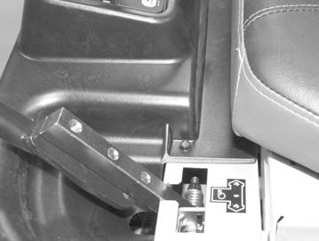 Shown with steering control lever in the park brake position the operator is off the seat, then check the function of the seat switch.