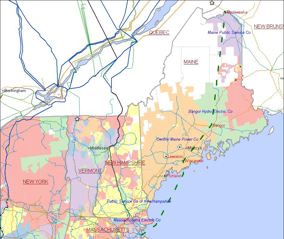TRANSMISSION UPGRADES THAT PROVIDE REGIONAL ENVIRONMENTAL BENEFITS Maine and Canada could play a much bigger role if the North-South transmission system were expanded along the following lines: (1) A