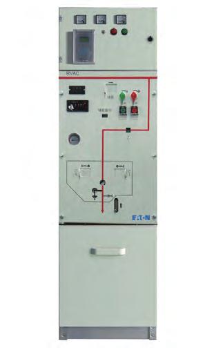 Circuit breaker panel (Function V) Standard 630A vacuum breaker 3-position disconnector SF6 pressure gauge Voltage presence indicator Reliable interlock Operating handle