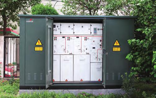 RVAC Series outdoor switching substation Features for substation Switching substation combined with indoor SF6 gas insulated RMU RVAC and outdoor enclosure.