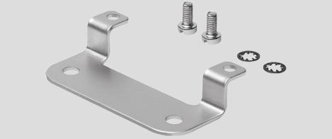 Accessories Mounting kits WSR WSR- -J For proximity sensors SIEN-M8 WSR- -J-M For proximity sensors SIEN-M Material: Steel Dimensions and ordering data WSR- -J For B4 H3 H4 L4 L CRC ) Weight [oz] 3/8