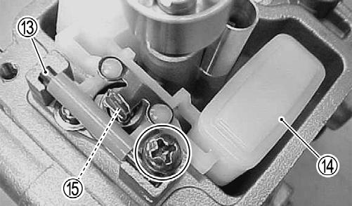 Account for the needle valve (15). 6. Secure the needle jet holder with a wrench; then remove the main jet.