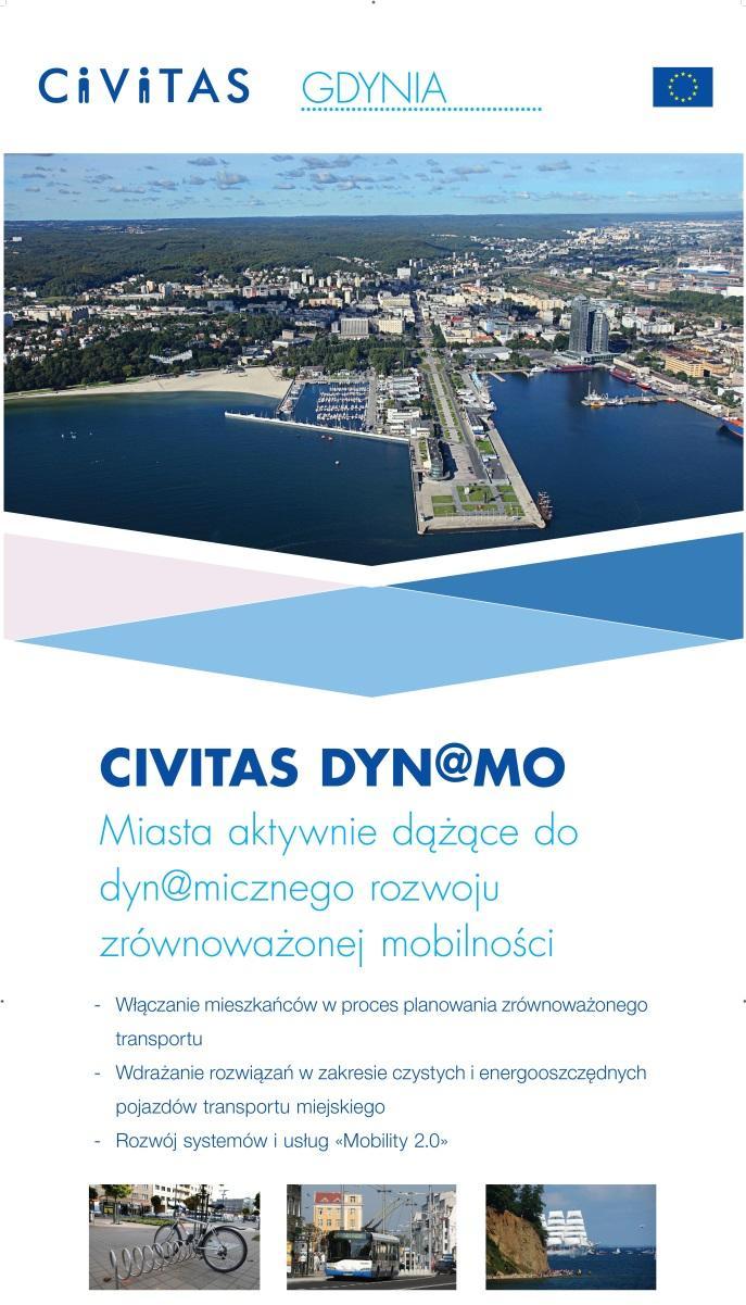 CIVITAS DYN@MO in a nutshell DYN@MO Project EU project realized within CIVITAS II PLUS initiative and co-financed from FP7 Consortium of 28 partners from 2 leading cities: Aachen (Germany), Gdynia