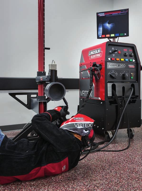 TRAINING EQUIPMENT Challenging out-of-position welding