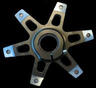 TITAN GOLD SPROCKET SUPPORT FOR Ø25MM AXLE TITAN GOLD ANODIZED SUPPORTO CORONA